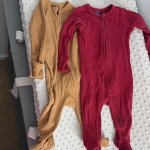 Old navy ribbed One Piece Set - Red and Tan